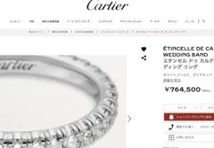 カルティエ エタンセル WG750 フルダイヤ リング 47 幅2mm