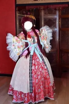 ウィッグ付き　マギ　練　紅玉　コスプレ　衣装　フルセット マギ 練紅玉 コスプレ衣装 豪華完全版セットCP017F/代引不可
