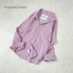 美品 フランクアンドアイリーン ブラウス リネンチェックシャツ