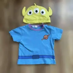 ディズニーランド　リトルグリーメンtシャツ帽子セット