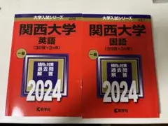 関西大学 英語 国語 2024年 赤本