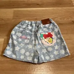 キッズ　しまむら　リトシー　アリエル　デニム　ショートパンツ