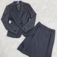 美品✨パーソンズ スカートスーツ ビジネス 洗える グレー