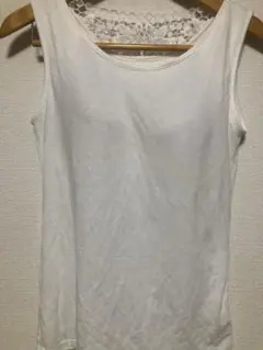 MUMU＆CO. レーシー カップ付きインナー （タンクトップ） 白 Lサイズ