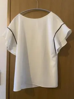 NOBLE フリル袖 ホワイトブラウス