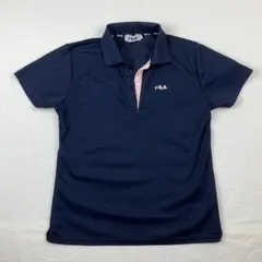 FILA ネイビー 半袖ポロシャツ