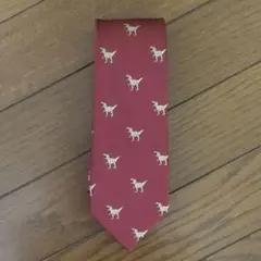 恐竜柄ネクタイ　バーガンディー