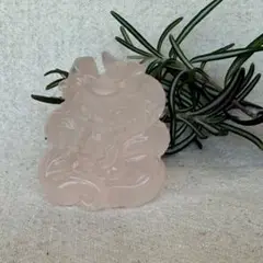 ローズクォーツ✳︎九尾の狐✳︎38mm✳︎置物