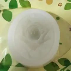バラ形状 シリコンモールド 透明 約10cm