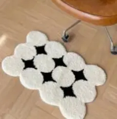 雲形デザインのキッチンマット