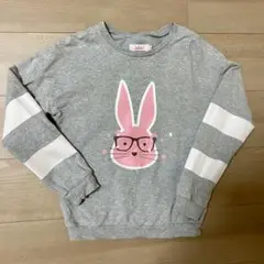 トレーナー 140 兎　うさぎ　灰色
