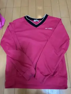 YONEX ピンク Vネック ウォームアップウェア S