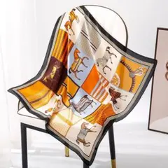 ストール バンダナ 馬 70×70cmサイズ 高級感 ホース 冷え防止 寒さ対策