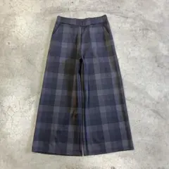 90's vintage ワイドパンツ スラックス カジュアル チェック グレー