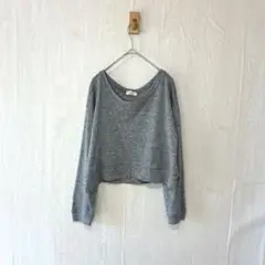 LOWRYS ローリーズ　クロップド ショート丈 長袖 トップス　M トレーナ