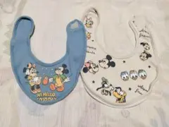 ミッキー　ディズニー　 スタイ 2枚セット アイボリー　ブルー