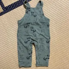 90サイズ　柄サロペット