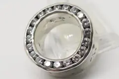 美品 9号 e.m イーエム ジルコニア リング 指輪 クリア アクセサリー
