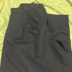 リネンブレンドバレルレッグパンツ　丈短め