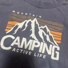 ネイビー 山とキャンプ Tシャツ 100cm