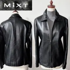 新品 近い美品 MIXT 高級 柔らか 羊革 ラム レザー ジャケット L 秋