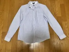 Gap ボーダー長袖シャツ　ブルー
