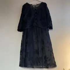 ✨処分価格✨Le-Fluy 総レース　セットアップワンピース　3点セット　黒　M