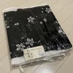 未使用品　洗える単衣着物　黒花柄着物 丸洗いOK 着物　黒　ブラック