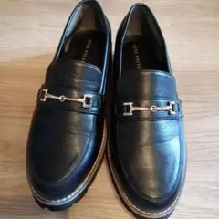 新品 ブラックレザー ローファー 合皮 LL