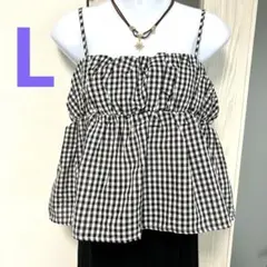 新品タグなし‼️可愛い＊ギンガムチェック柄＊ショート丈＊クロップドキャミソール