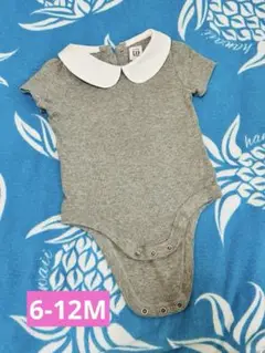 【美品】GAP　ギャップ　6-12M　baby gap　丸襟　ロンパース　半袖