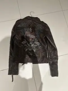 値下げ！エド・ハーディ革ジャン(牛革)Sサイズ 楽天市場】Ed Hardy ライダース レザージャケット メンズエド