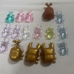 カブトムシ　クワガタ　ミニ　フィギュア　まとめ売り　パステル　透明