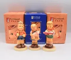 フンメル人形　3体セット　おさげ髪／一等航海士／優等生　ドイツ・ゲーベル　箱付き