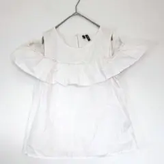 【ヴェロモーダ】カットソー　オフショルダー　トップス　ホワイト　Мサイズ