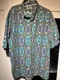【Reyn Spooner】アロハシャツ　ネイティブ柄　半袖シャツ　総柄シャツ