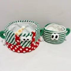 ２点セット❤️目玉モンスター 収納ボックス かわいい　バスケット 子供部屋　小物