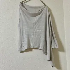 ナノユニバース アシンメトリートップス フリーサイズ グレー系