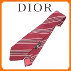 ディオール Christian Dior ネクタイ レッド シルク100%