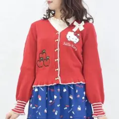 【美品】ハローキティ カーディガン 赤