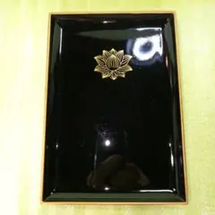 トレイ　名刺盆　切手盆　小さなお盆　黒色　ブラック　BLACK　小物置き　お皿