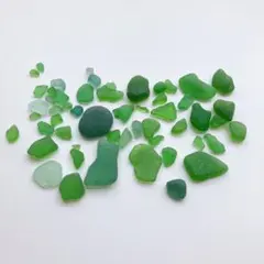 北の海で採れたシーグラス　グリーン　観賞用・アート・ハンドメイドなどに