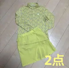 アダバット　ゴルフ　長袖ポロシャツ　プリーツ　スカート　2点セット