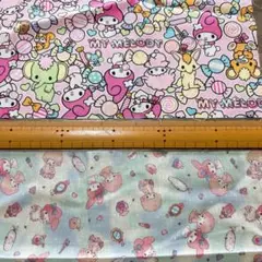 マイメロ ハンドメイド 生地 サンリオ カットクロス ハギレ 平成レトロ 夢かわ