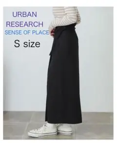 アーバンリサーチ SENSE OF PLACE カルゼハイウエストラップスカート