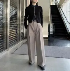 H BEAUTY&YOUTHcotton nylon zip ブラック