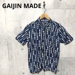 GAIJIN MADE ガイジンメイド メンズ 半袖ドットシャツ S ネイビー