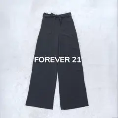 フォーエバー21♡トロミリボンベルトワイドパンツ M ブラック ウエストゴム 夏