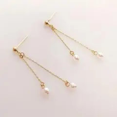 ＊再販＊ シンプル 華奢チェーンピアス　 Étoiles