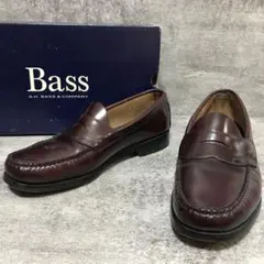 【美品】G.H.BASS E075 ペニーローファー USA製 バーガンディ